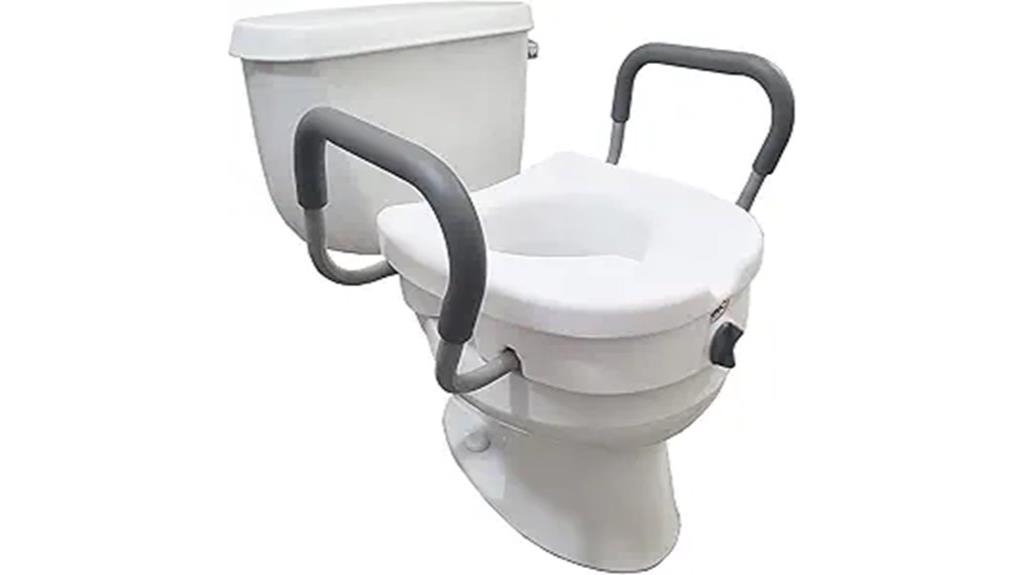 raised toilet seat handles