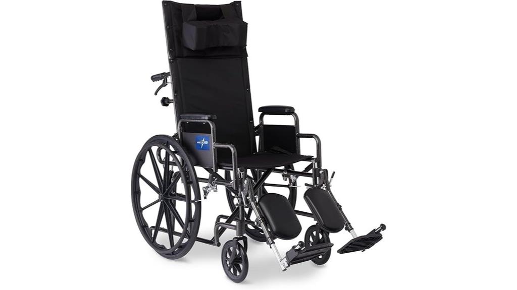 reclining wheelchair with leg rests