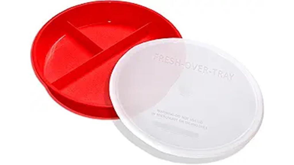 red high sided dish
