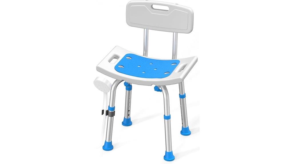 removable back shower chair