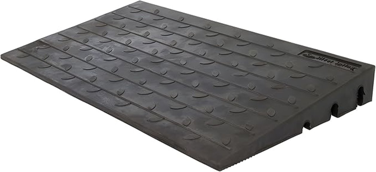 rubber threshold ramp silver