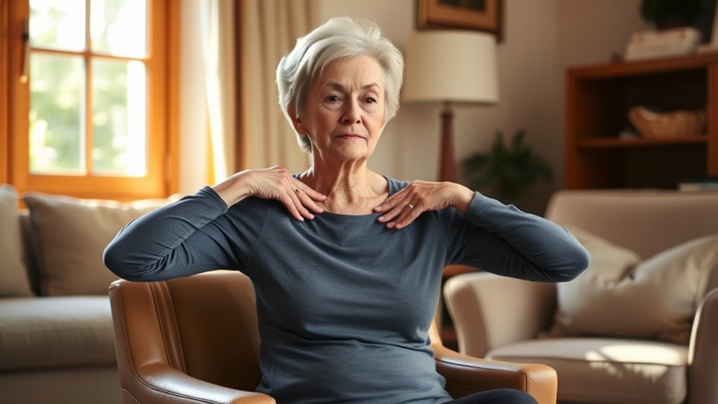 seated shoulder mobility exercise