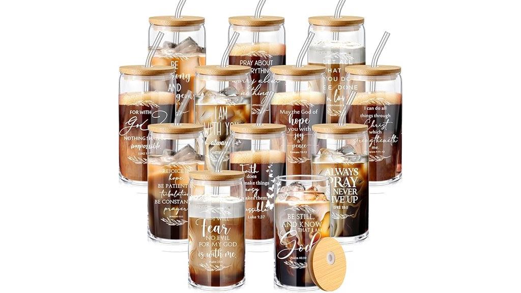 set of 12 inspirational mugs