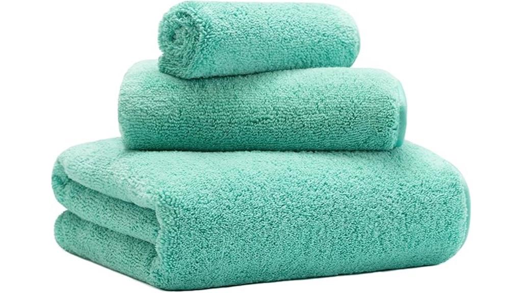 set of three microfiber towels