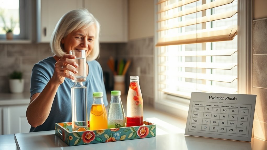 set regular hydration schedule