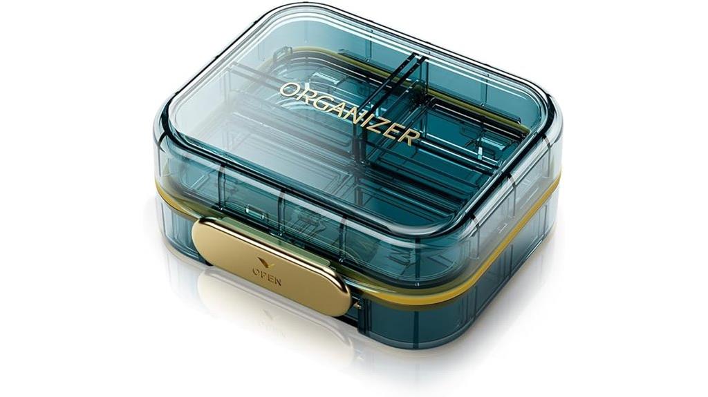 seven compartment travel pill organizer