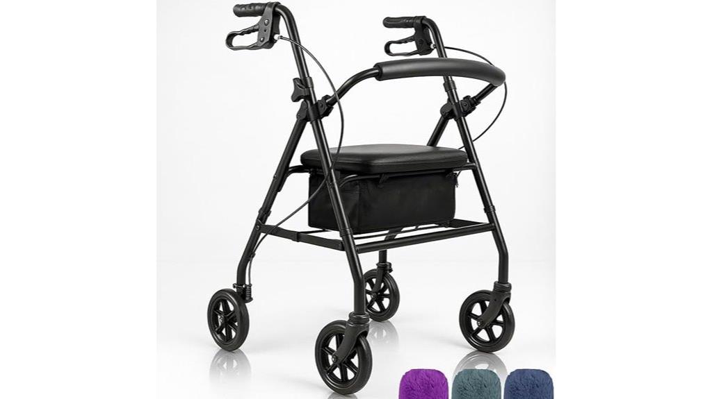 steel rollator walker seat