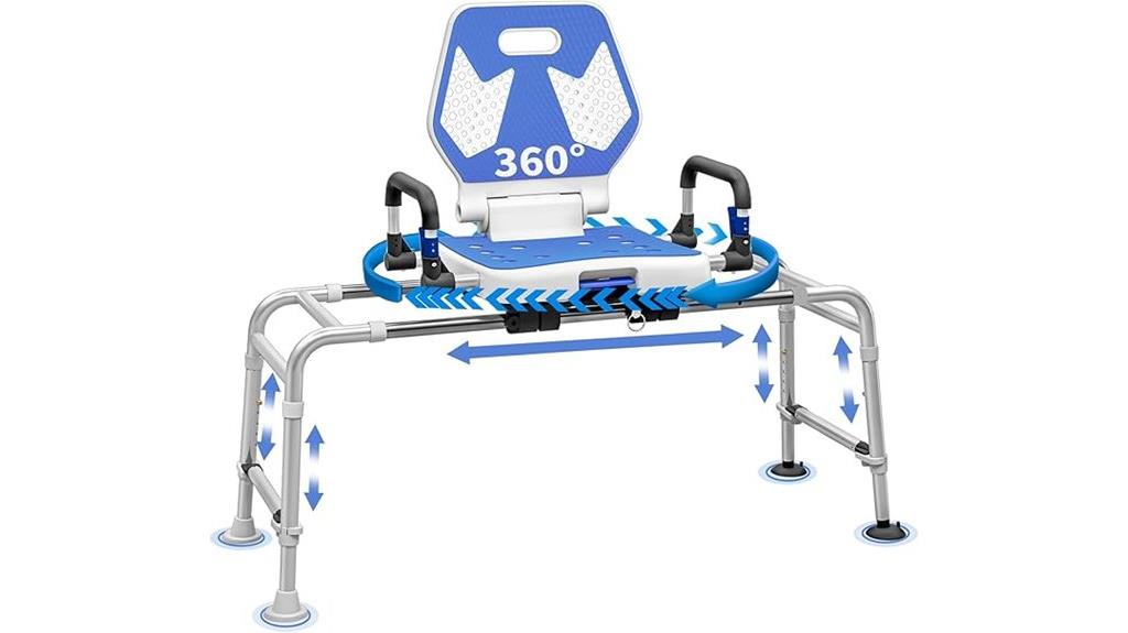 swivel adjustable shower chair
