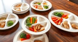 top divided plates with rims