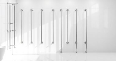 top floor to ceiling grab bars