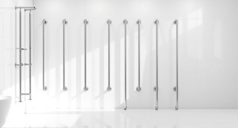 top floor to ceiling grab bars