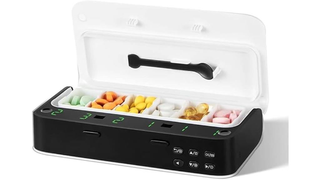 travel pill organizer alarm