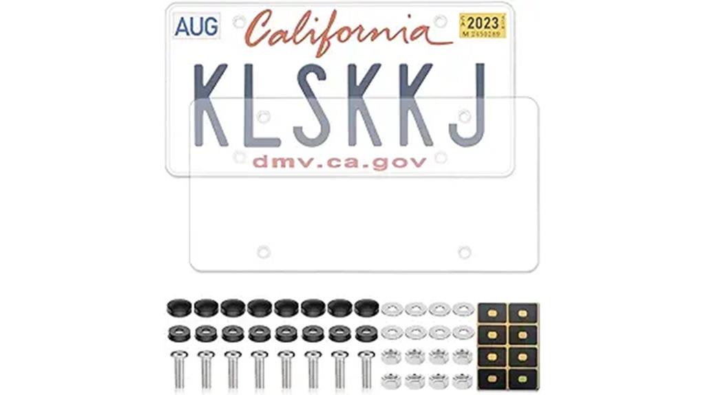 two transparent plate covers