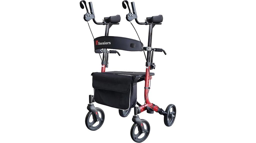 upright walker with seat