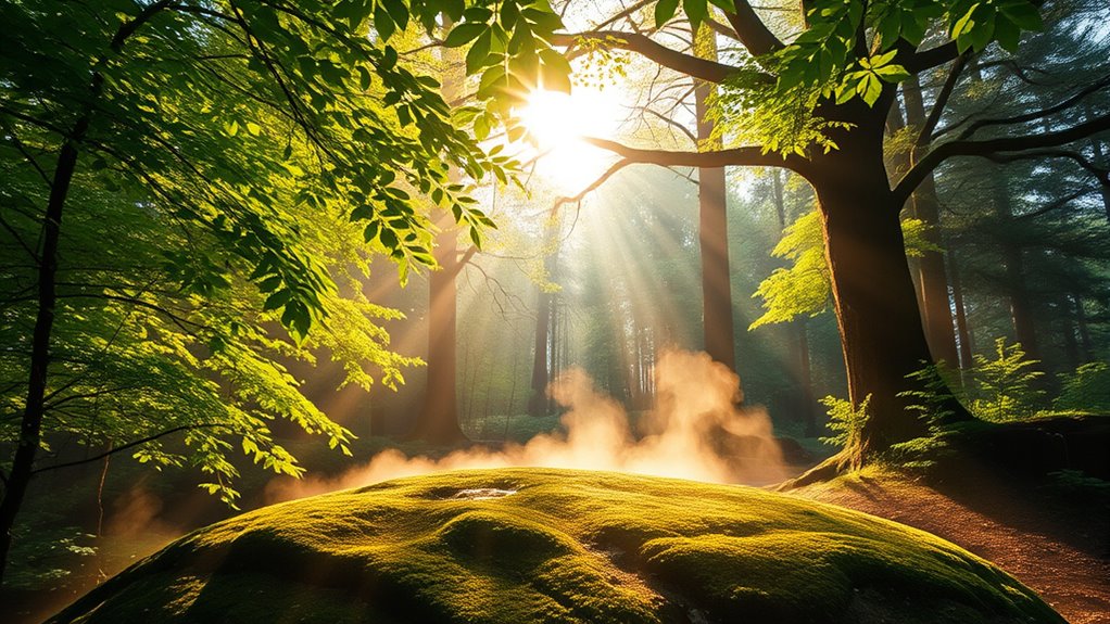 visualize peaceful calming scenes