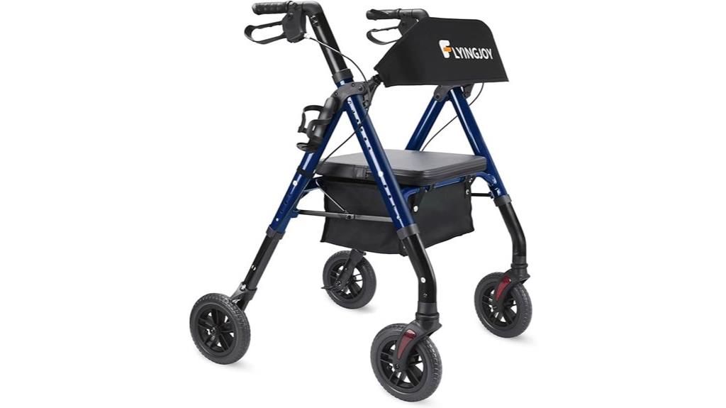walker with seat brakes