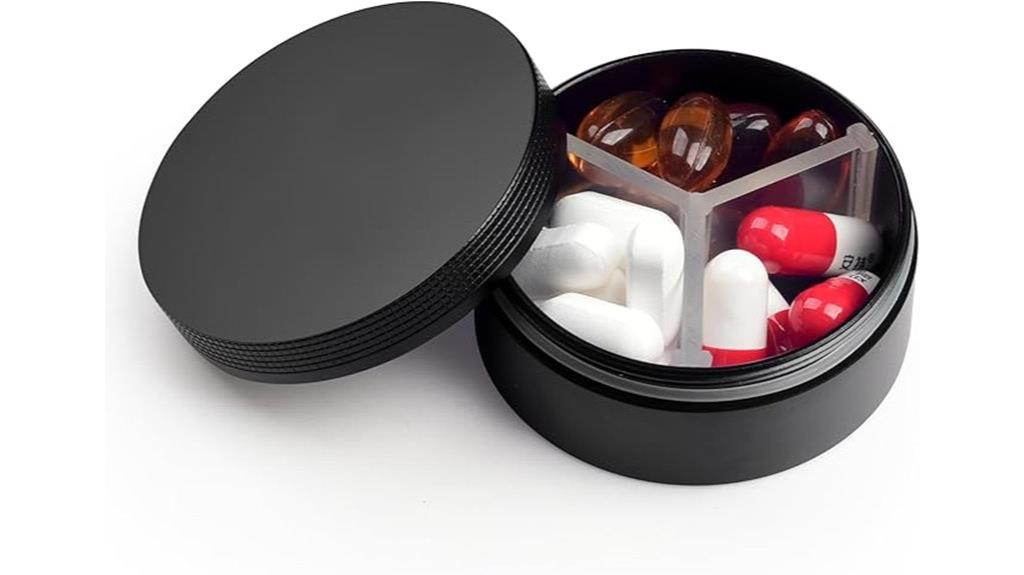 waterproof 3 compartment pill organizer