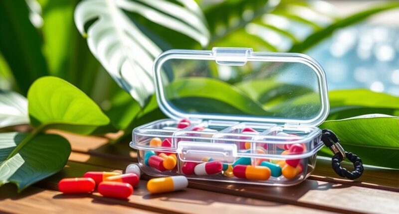 waterproof travel pill cases