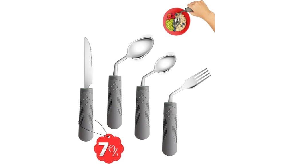 weighted four piece utensils