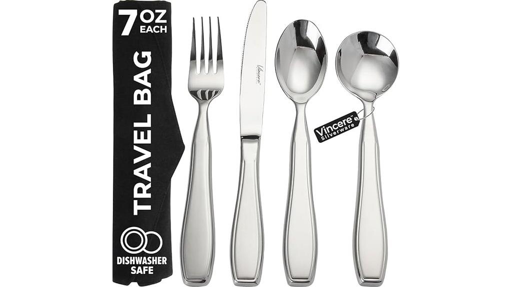 weighted stainless steel silverware