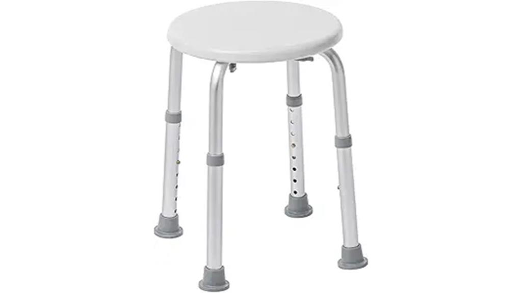 white handicap bathroom stool