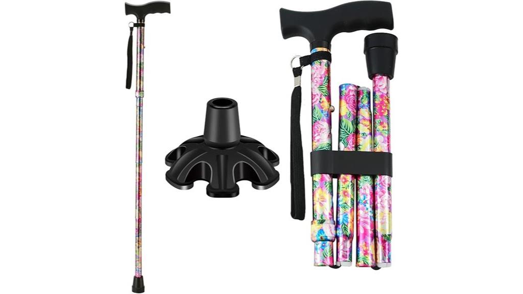 adjustable t handle cane