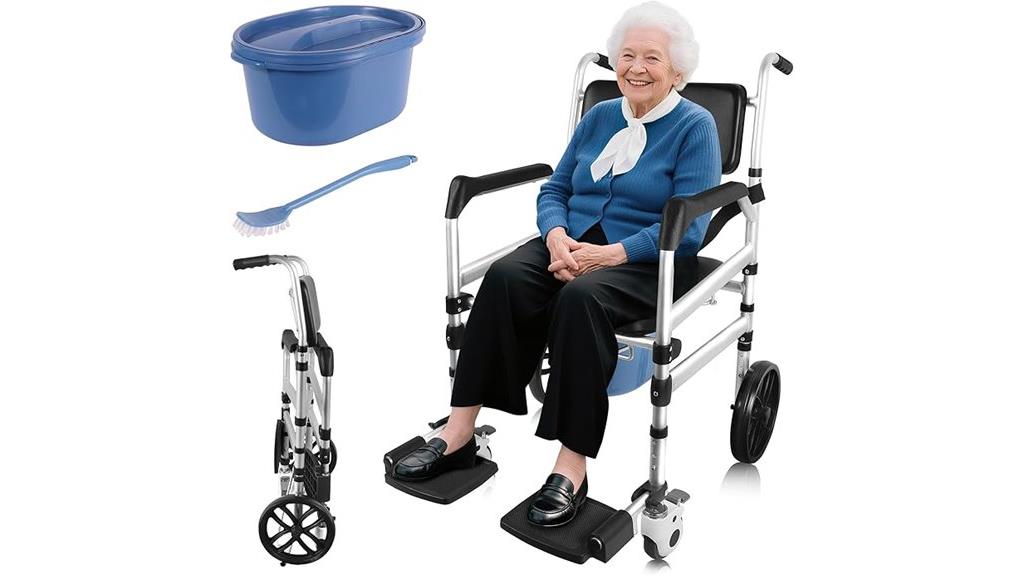 aluminum wheel shower chair