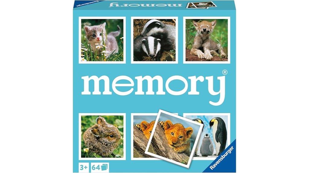 animal babies memory game