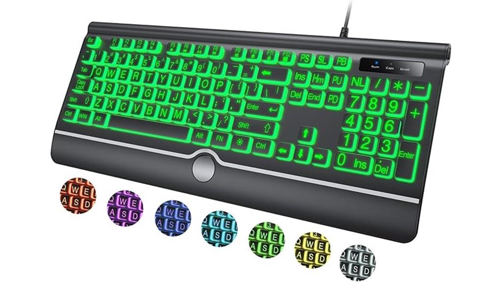 backlit large print keyboard