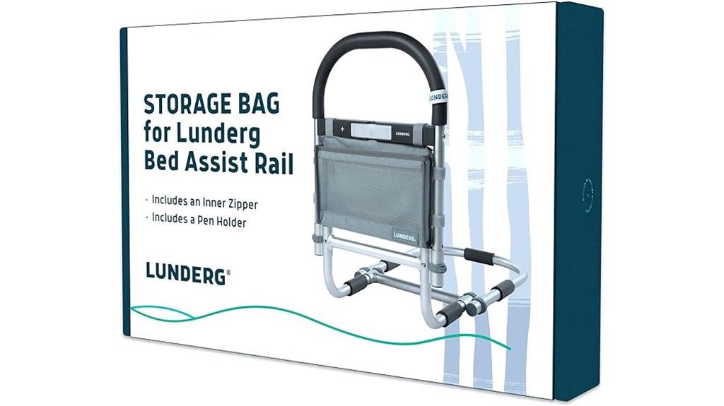 bed rail storage bag