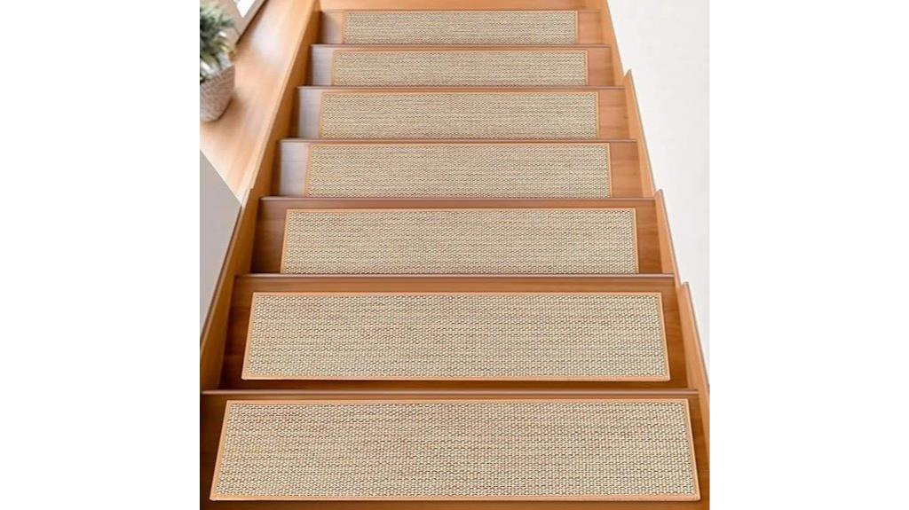 beige wooden step treads