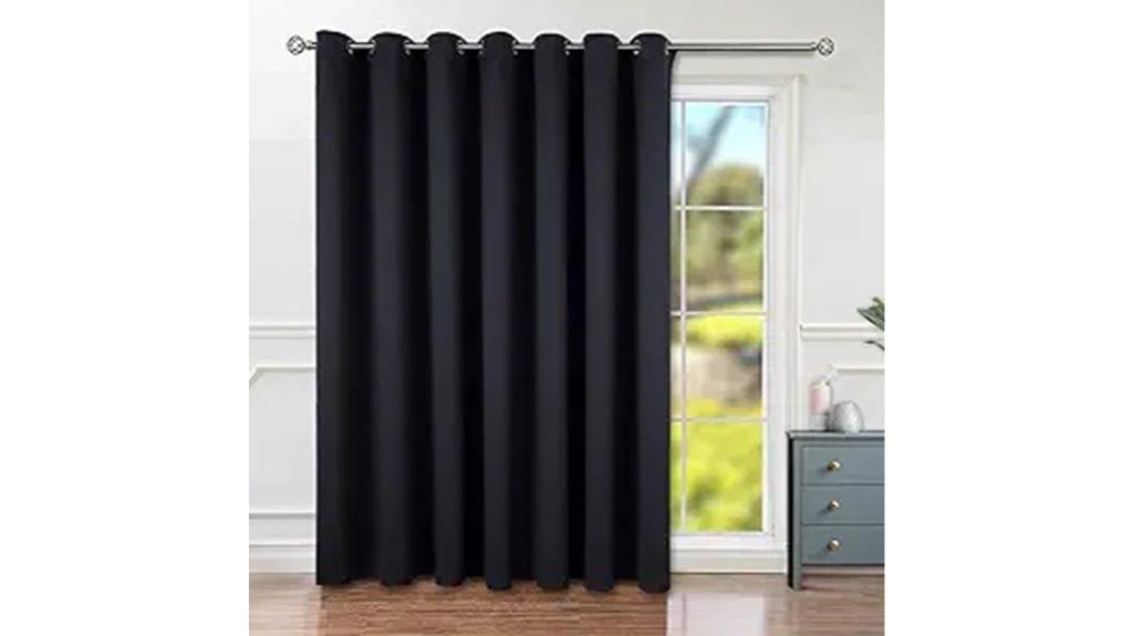 black room divider curtain