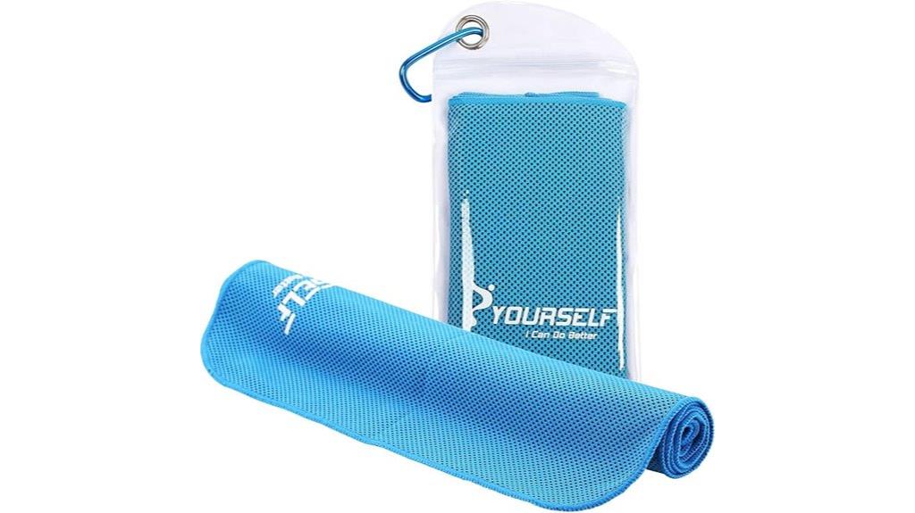 blue neck cooling towel
