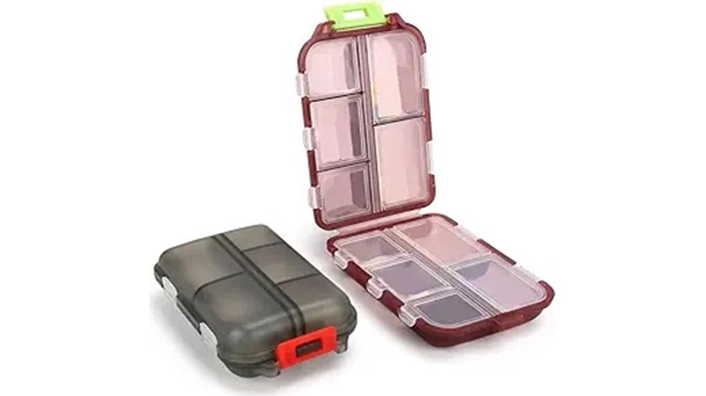 dual 10 compartment travel organizer
