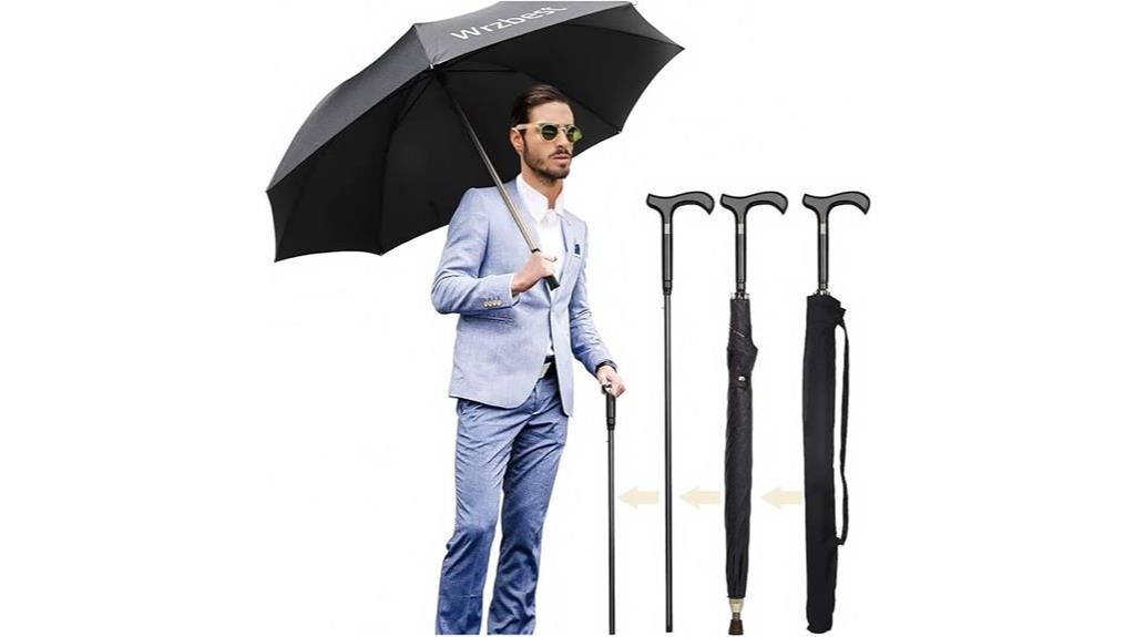 dual purpose umbrella stick