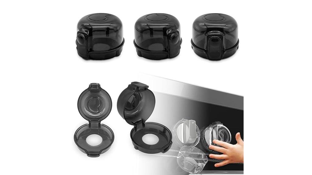 five stove knob covers