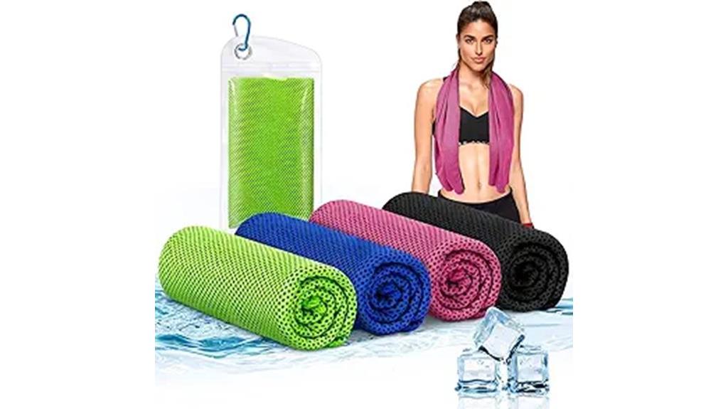 four cooling towels pack