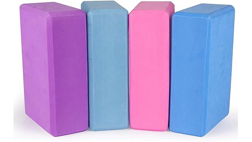 four foam yoga blocks