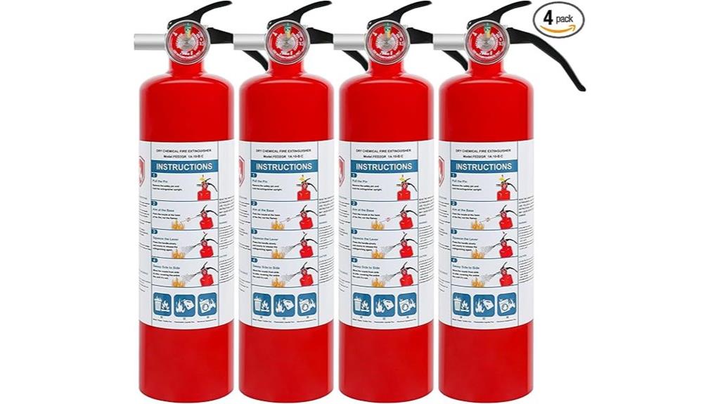 four pack fire extinguishers