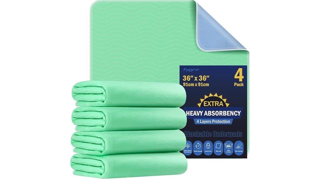 four pack washable underpads