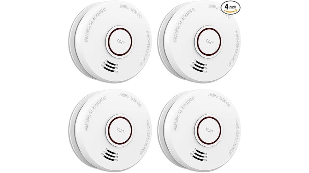 four smoke detectors pack