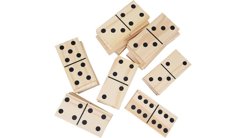 gothic wooden dominoes set