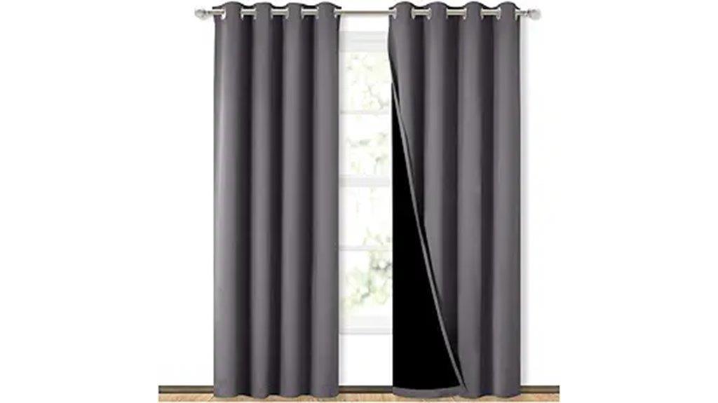 grey blackout curtain panels