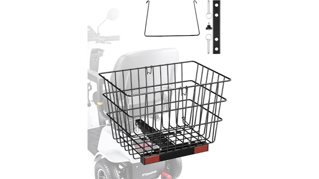heavy duty metal scooter basket