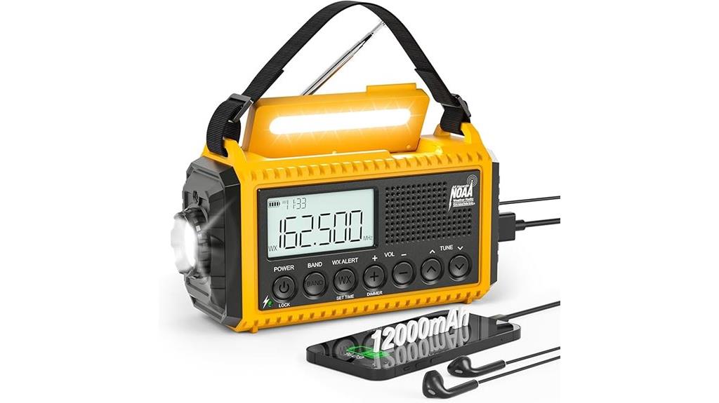 high capacity solar emergency radio