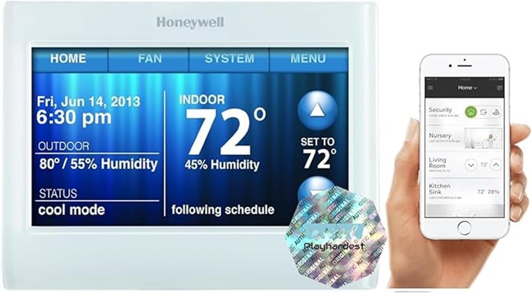 honeywell wi fi touchscreen thermostat