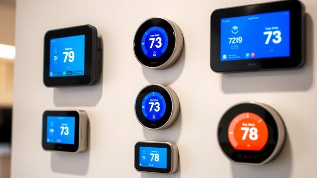 large display smart thermostats