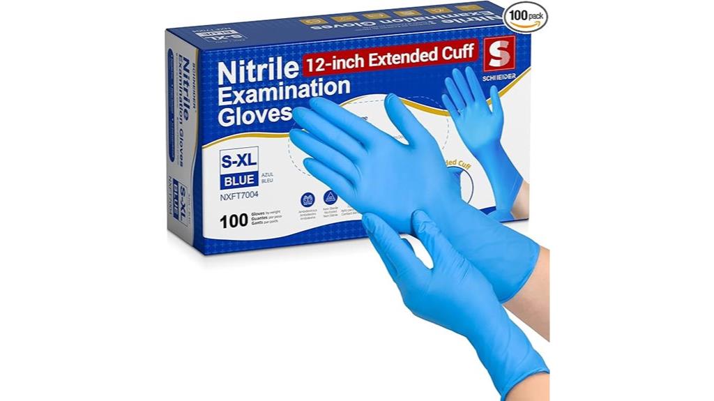 large nitrile exam gloves