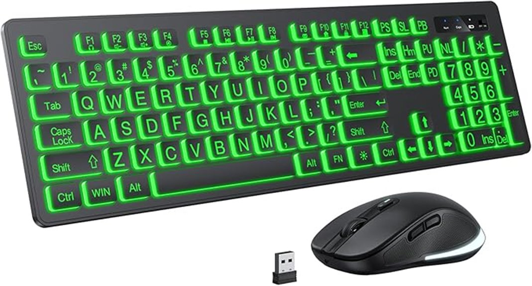 large print backlit keyboard