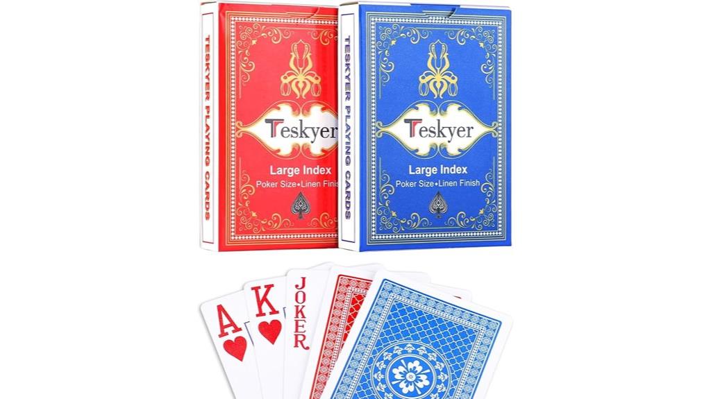 large print poker cards